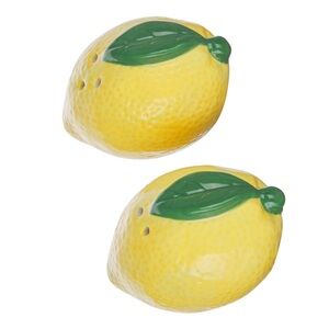 New trueliving Yellow Ceramic Lemon Fruit Shaped Salt & Pepper Shaker